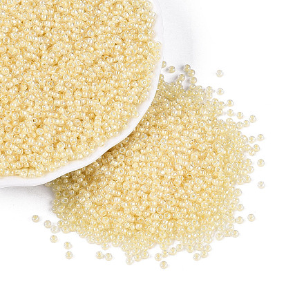 Круглый стеклянный бисер класса А FGB, прозрачные цвета внутри, блеск покрытием