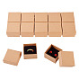 12шт картонные шкатулки для ювелирных изделий, Для кольца, квадратный