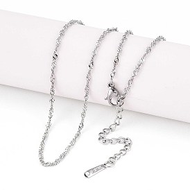 2мм 304 ожерелья из нержавеющей стали сингапурские цепочки