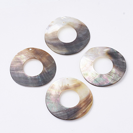 Black Lip Shell Pendants, Donut