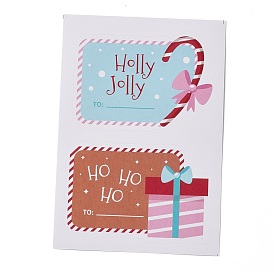 Christmas Theme Self-Adhesive Stickers, for Party Decorative Presents