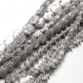 Mixtes style tibétain perles en alliage brins, sans plomb & sans nickel & sans cadmium 