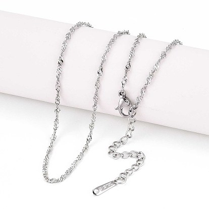 2мм 304 ожерелья из нержавеющей стали сингапурские цепочки