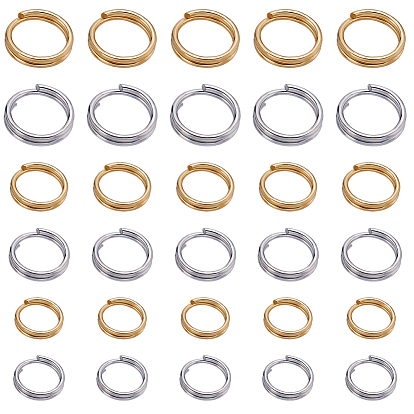 600шт 6 стили 304 разрезные кольца из нержавеющей стали, кольца с двойной петлей