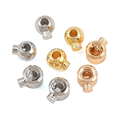 Brass Crimp Beads, Round