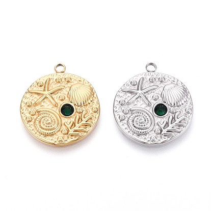 304 подвески из нержавеющей стали, со стразами, Тема океана