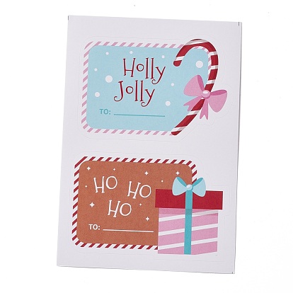 Christmas Theme Self-Adhesive Stickers, for Party Decorative Presents