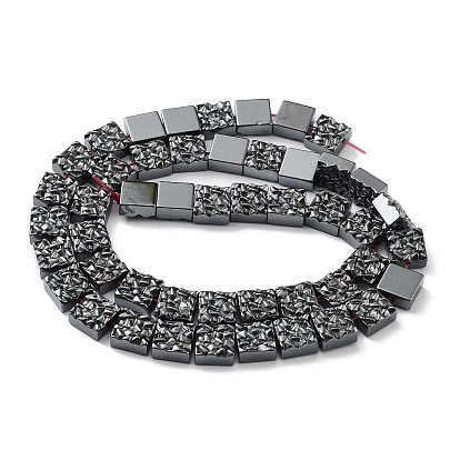 Synthetic Non-Magnetic Hematite Beads Strands, Square