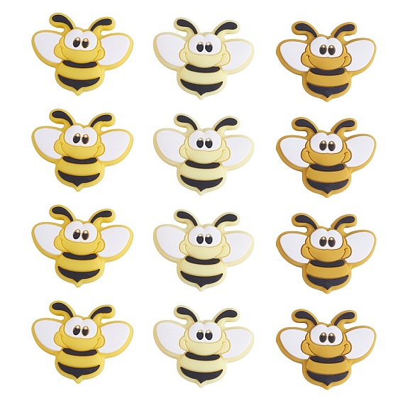 12шт 3 цвета пчелы силиконовые фокусные бусины