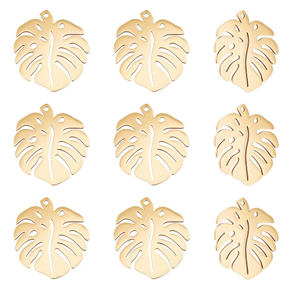 201 подвески из нержавеющей стали, подвески из тропических листьев, лист монстры