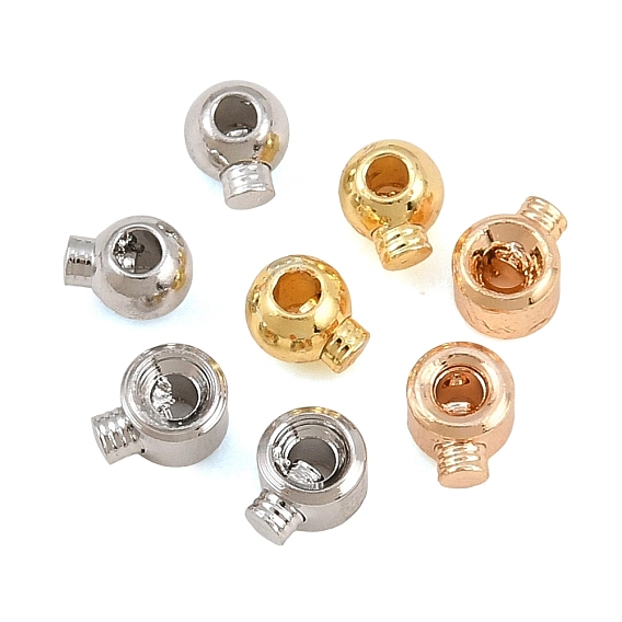 Brass Crimp Beads, Round