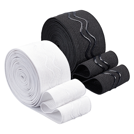 6 ярды 2 цвета плоская нескользящая полиэстеровая эластичная лента, с эпоксидной смолой