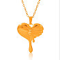 304 Женские ожерелья с подвеской в виде кровоточащего сердца из нержавеющей стали