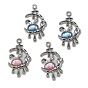 Подвески из цинкового сплава, с кошачий глаз, луна и кролик