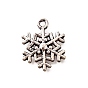 Сплавочные подвески тибетского стиля, без кадмия и без свинца, прелести снежинки