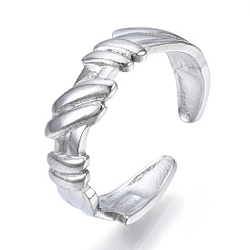 304 Stainless Steel Open Cuff Ring for Women