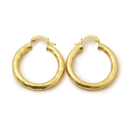 Латунные серьги обруча, долговечный, текстурированная форма кольца