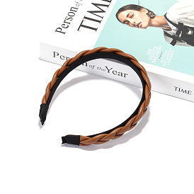 Handmade Leather Headband with Crossed Twisted Design for Fashionable and Sophisticated Look