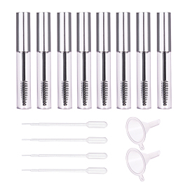 Сделай сам пустая бутылка для ресниц, флакон с кремом для ресниц / контейнер, аксессуары для макияжа, мини-прозрачная пластиковая воронка и одноразовая пластиковая капельница 2 мл