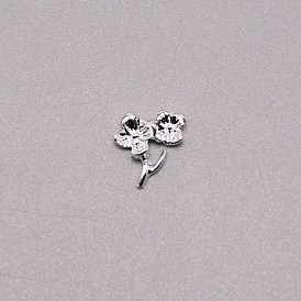 Cabujones aleación de la flor, 3d encantos rellenos accesorios, para mujer decoración de uñas