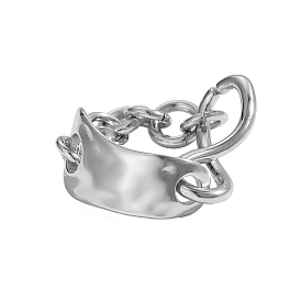 Преувеличенные 304 кольца из нержавеющей стали для женщин, ионное покрытие (ip)