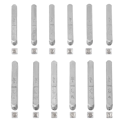 12 шт. 12 штампы из высокоуглеродистой стали с изображением китайских знаков зодиака, инструменты для штамповки изделий из кожи