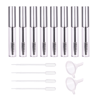 Сделай сам пустая бутылка для ресниц, флакон с кремом для ресниц / контейнер, аксессуары для макияжа, мини-прозрачная пластиковая воронка и одноразовая пластиковая капельница 2 мл