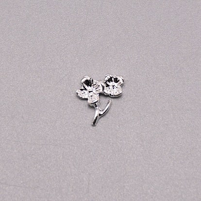 Cabujones aleación de la flor, 3d encantos rellenos accesorios, para mujer decoración de uñas