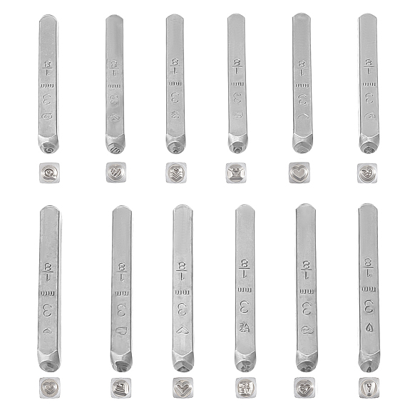 12 шт. 12 штампы из высокоуглеродистой стали с изображением китайских знаков зодиака, инструменты для штамповки изделий из кожи