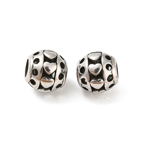 316 Surgical Stainless Steel  Beads, Heart