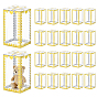 Cajas de embalaje transparentes para mascotas con estampado dorado, Estuches de almacenamiento rectangulares plegables con lazo
