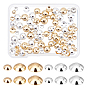 120Pcs 3 Style Brass Beads Cap, Long-Lasting Plated, Apetalous