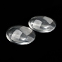 Cabochons de cristal transparente, semicírculo, 50x3 mm
