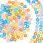 180Pcs 6 Colors Transparent Acrylic Bead Frames, Flower