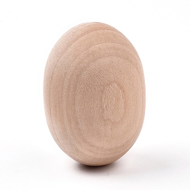 Huevos de pascua de madera en blanco sin terminar, Artesanías de madera diy