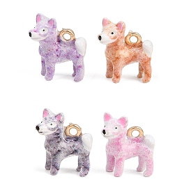 Подвески из эмали и сплава, собака прелести, золотые