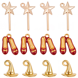 60 шт 3 стили подвески из сплава эмали, туфли на высоком каблуке, звезда и шляпа