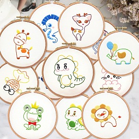 Fully equipped hand embroidery material package, stamp embroidery, cartoon suzhou embroidery, diy cross stitch