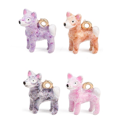 Подвески из эмали и сплава, собака прелести, золотые