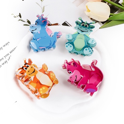 Заколки для волос из пвх, крупный рогатый скот, аксессуары для волос для женщин и девочек