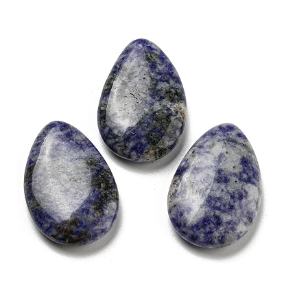 Natural Blue Spot Jasper Beads, No Hole/Drilled, Teardrop