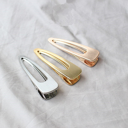 Vintage Metal Hair Clip - Japanese Style, Hollow Out, Simple, Retro, Wire Edge.
