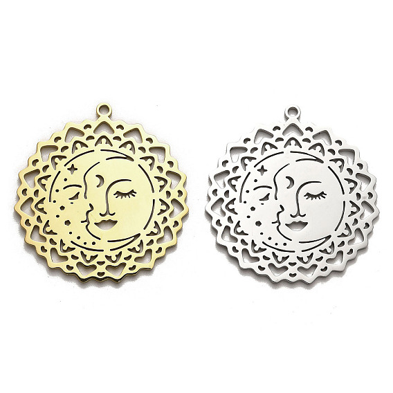 304 подвески из нержавеющей стали, солнце с очарованием человеческого лица