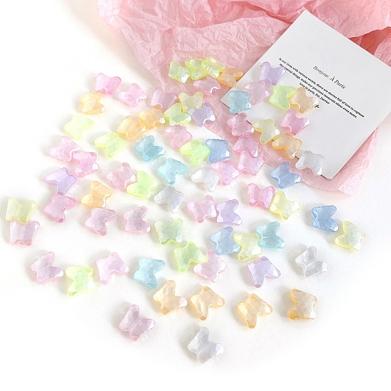 Прозрачные акриловые бусины, бабочка