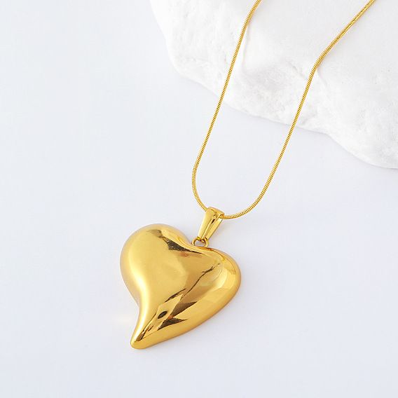 3 шт. европейская роскошь нержавеющая сталь 3 d сердце кулон ожерелья для женщин