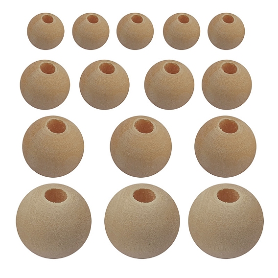 500 шт деревянные бусины, круглые