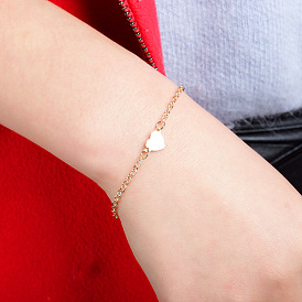 Chic Handmade Heart Shaped Bracelet for Women - Elegant European Style Jewelry
