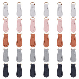 30 шт. 5 цвета pu кожа застежка-молния язычки, с пряжкой сплава