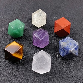 Natural & Synthetic Gemstone Hexagon Figurines for Home Desktop Decoration