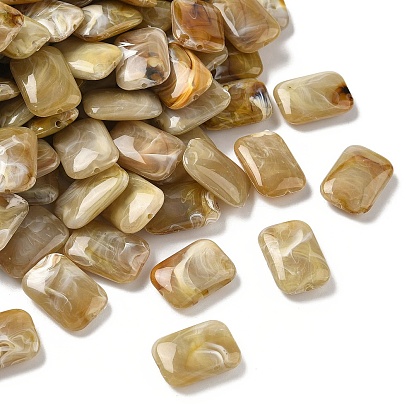 Акриловые шарики Gemstone имитация, прямоугольные, два тона